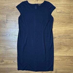 Layne Bryant Navy Sheath Dress Size 14 Career Office Classic